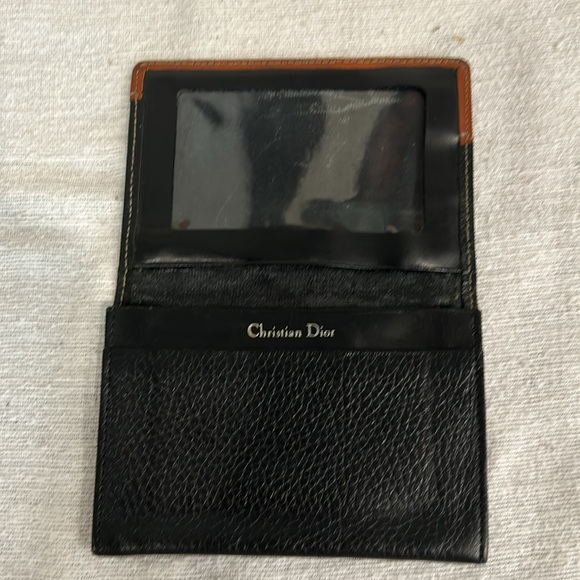Christian Dior card brown leather slim/cards wallet unisex - Picture 4 of 10